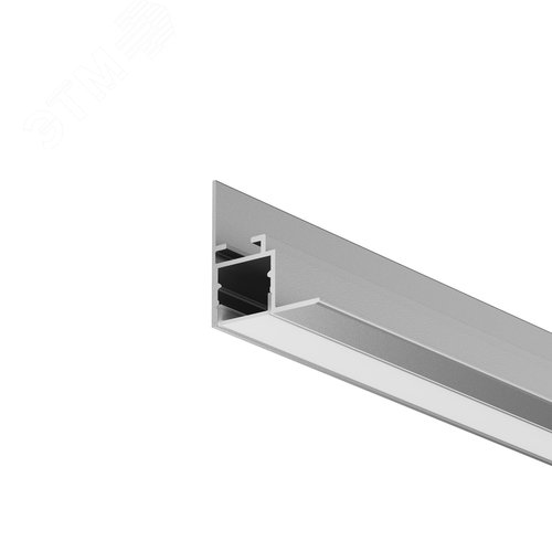 Профиль алюминиевый встраиваемый скрытого монтажа 26x30 (Серебро, 2 м), ALM-2630-S-2M - фото 1