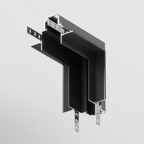 Коннектор угловой внутренний S35 встраиваемый черный - фото 5