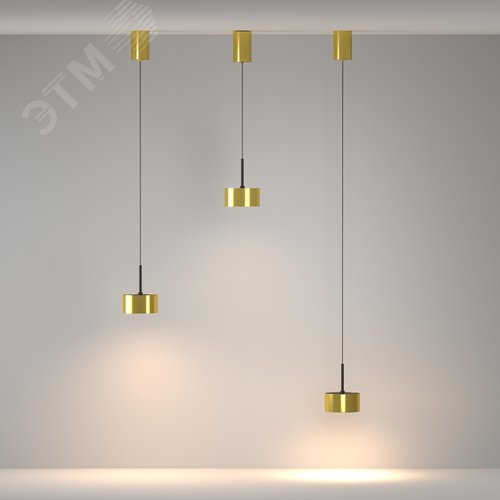 Светильник подвесной Glare LED 12W Латунь - фото 4