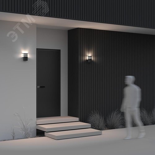 Светильник настенный (бра) Outdoor Unter den Linden IP 54 E27х1х60W Черный - фото 6