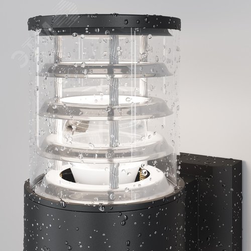 Светильник настенный (бра) Outdoor Bronx IP 54 E27х2х60W Черный - фото 4