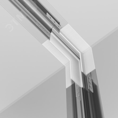 Коннектор угловой внутренний Exility встраиваемый под ГКЛ 9,5мм белый - фото 5