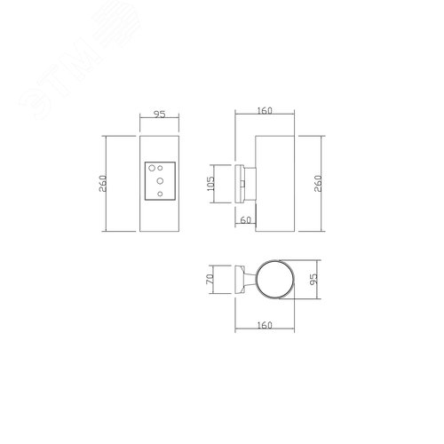 Светильник настенный (бра) Outdoor Rando IP 54 E27х2х60W Белый - фото 5