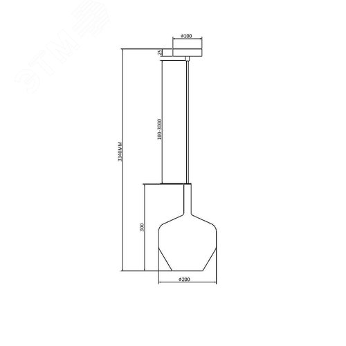 Светильник подвесной Duality E27х1х60W Черный - фото 4