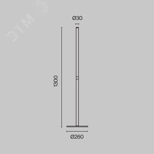 Светильник напольный (торшер) Ray LED 18W Черный - фото 3