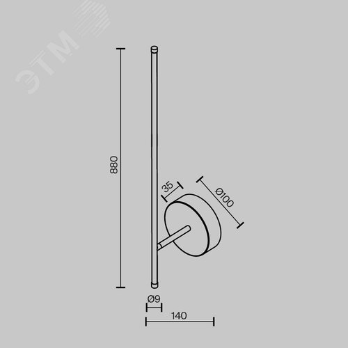 Светильник настенный (бра) Technical C085WL-L12BS2.7K Латунь - фото 8