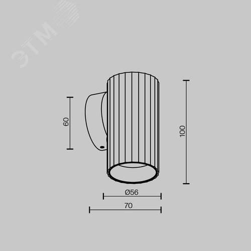 Светильник настенный (бра) Technical C106WL-01-GU10-BS Латунь - фото 4