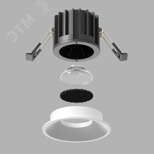 Светильник встраиваемый Round Белый - фото 4