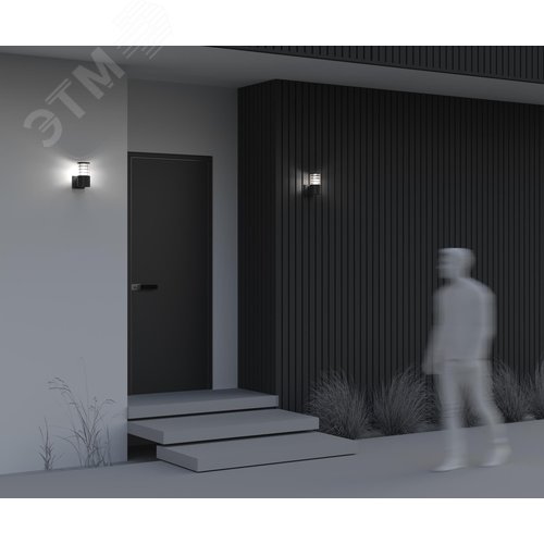 Светильник настенный (бра) Outdoor Bronx IP 54 E27х1х60W Черный - фото 6