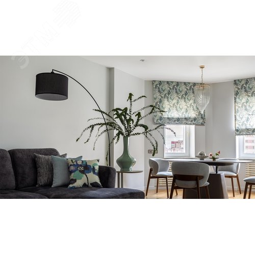 Светильник напольный (торшер) Nevada E27х1х40W Черный - фото 2