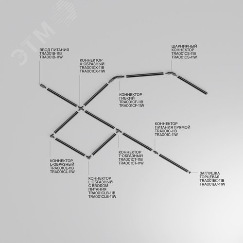 Шинопровод 1м Unity накладной/подвесной белый - фото 6