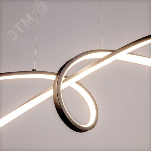 Светильник подвесной Curve LED 42W Черный - фото 4