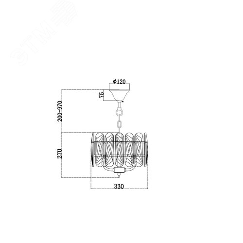 Светильник подвесной Suite E14х3х40W Латунь - фото 3