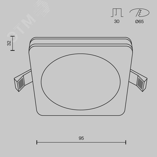 Светильник встраиваемый Phanton 4000K 1x7Вт 120 град - фото 6