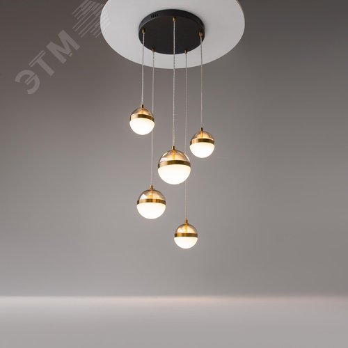 Светильник подвесной Area LED 58W Черный и Латунь - фото 3