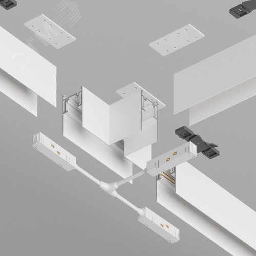 Коннектор Т-образный Gravity накладной белый - фото 4