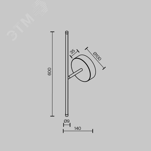 Светильник настенный (бра) Technical C084WL-L7BS2.7K Латунь - фото 8
