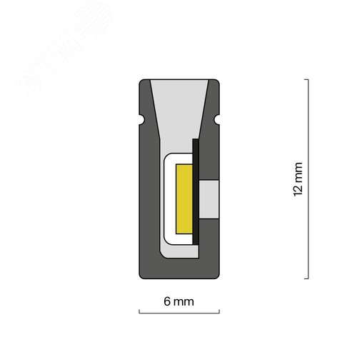 Неон гибкий 12x6 24В 10Вт/м 4000K IP67 5м 432030 - фото 7