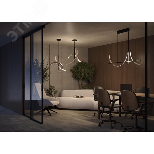 Светильник подвесной Wabi LED 32W Черный - фото 3