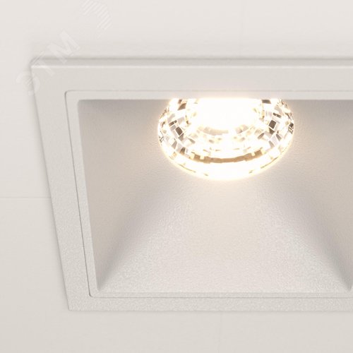 Светильник встраиваемый Downlight Alfa LED 3000K 10Вт 36 град IP20 CRI90 Белый квадрат 52х65х65мм 500Лм - фото 3