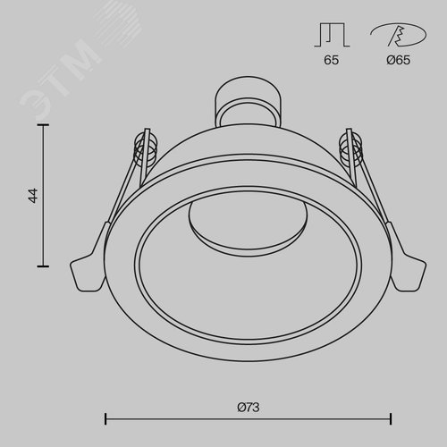 Светильник встраиваемый Share DL126-GU10-W Белый - фото 2
