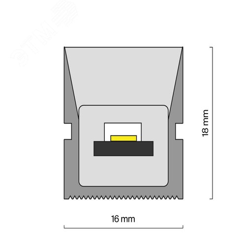 Неон гибкий 18x16 24В 14,4 Вт/м 4000K IP67 5м 432046 - фото 6