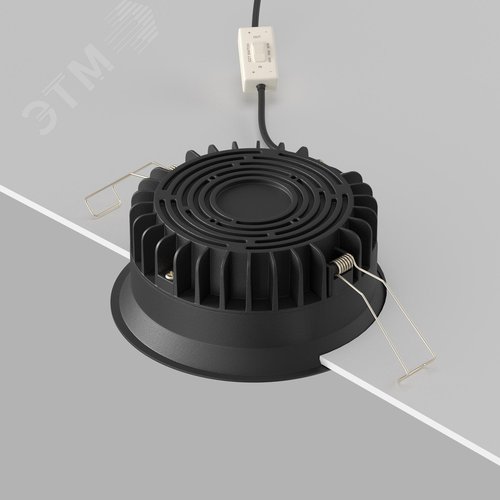 Светильники трад. Down Light встраиваемые LED 12W IP44 3000-4000-6000К черный - фото 2