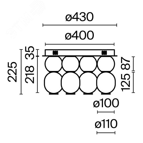 Светильник потолочный Drop LED 60W Золото - фото 3