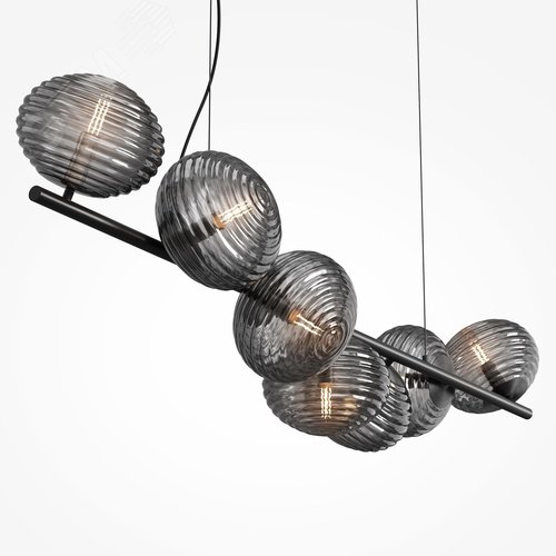 Светильник подвесной Reels E14х7х40W Черный - фото 4