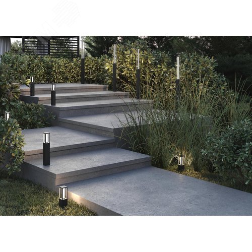 Светильник ландшафтный Outdoor Expo IP 65 LED 12W 3000 K Черный - фото 4