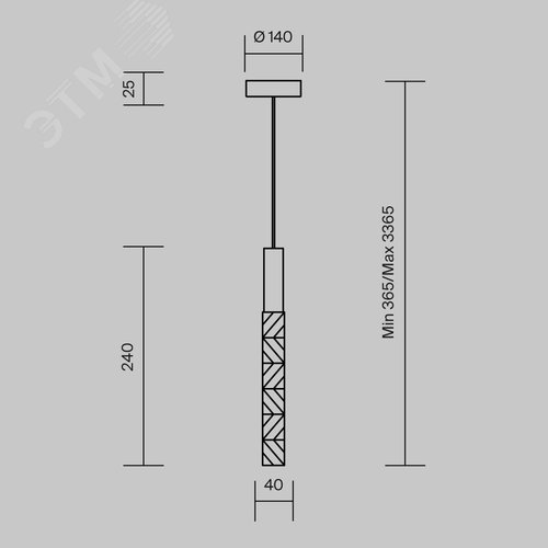Светильник подвесной Maytoni MOD328PL-L3CH3K Хром - фото 7