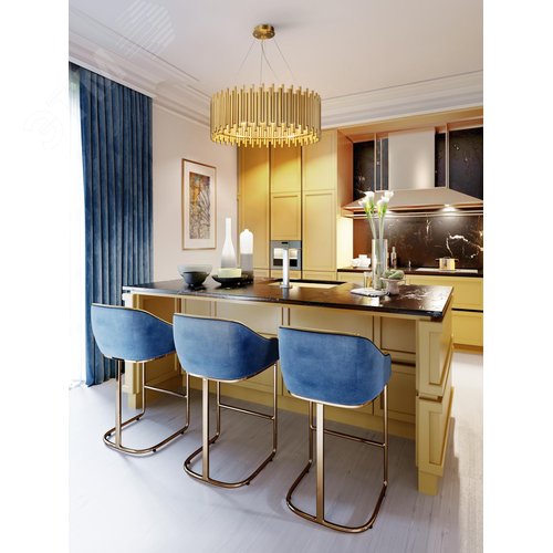 Светильник подвесной Coliseo E27х8х60W Латунь - фото 3