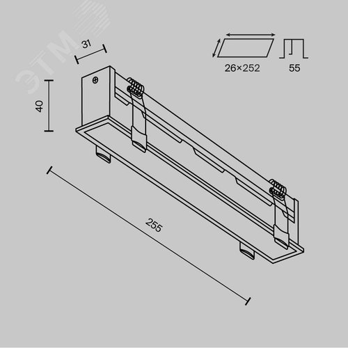 Светильник встраиваемый Basis DL066-20W3-6K-W Белый - фото 8