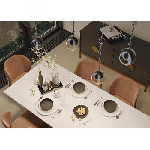 Светильник подвесной Ros GU10х1х28W Черный - фото 6