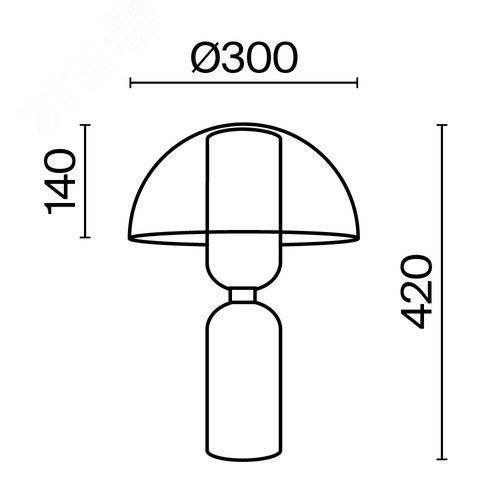 Светильник настольный Memory E14х1х40W Черный - фото 3