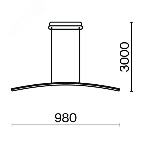Светильник подвесной Curve 3000-4000K 15Вт - фото 3