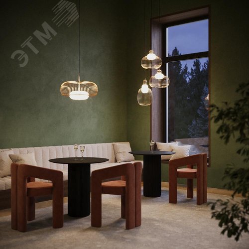 Светильник подвесной Levitation G9х1х40W Латунь - фото 7