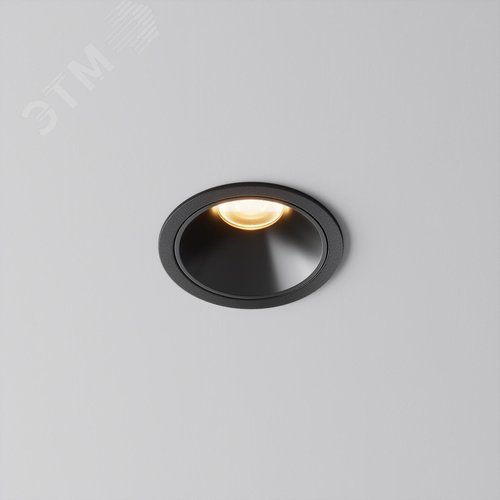 Светильник встраиваемый Downlight Alfa LED 2700K 10Вт 50 град IP20 IP20 CRI90 Черный круглый 52х65мм 830Лм - фото 5