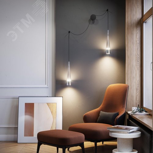 Светильник настенный (бра) Maytoni P090WL-L24CH3K Хром - фото 6