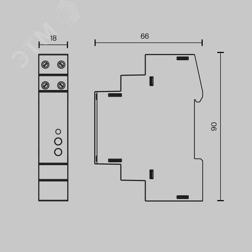Диммер DALI DT6 TRIAC 230VAC DIN - фото 2