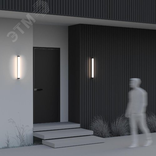 Светильник настенный (бра) Outdoor Rounge IP 54 LED 16W 3000 K Черный - фото 7