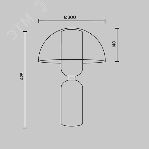 Светильник настольный Memory E14х1х40W Черный - фото 2