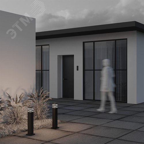 Светильник ландшафтный Outdoor Unter den Linden IP 54 E27х1х60W Черный - фото 4