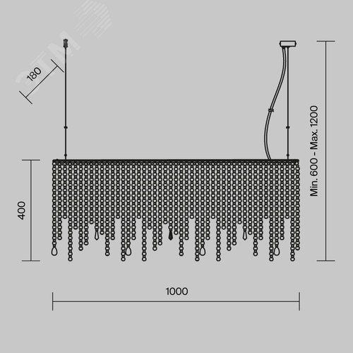 Светильник подвесной Empress E14х5х60W Хром - фото 3