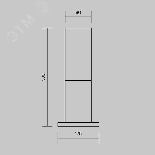 Светильник ландшафтный Outdoor Willis IP 54 E27х1х60W Серый - фото 7