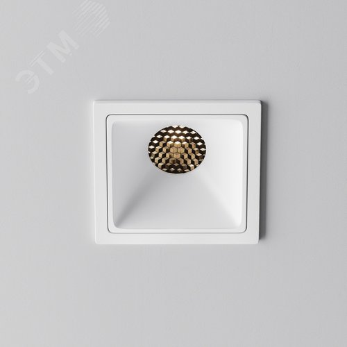 Светильник встраиваемый Downlight Alfa LED 3000К 10Вт 50 град IP20 CRI90 Белый квадрат 52х65х65мм 890Лм - фото 4