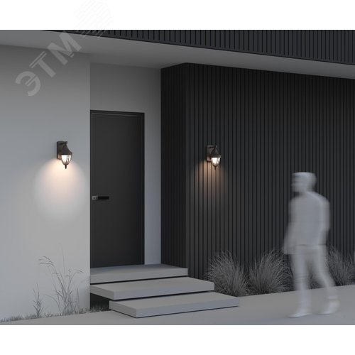 Светильник настенный (бра) Outdoor Rivoli IP 44 E27х1х60W Черный - фото 7