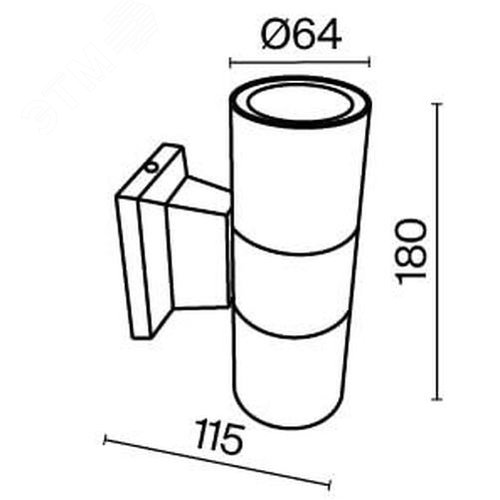 Светильник настенный (бра) Outdoor Bowery IP 54 GU10х2х50W Белый - фото 3