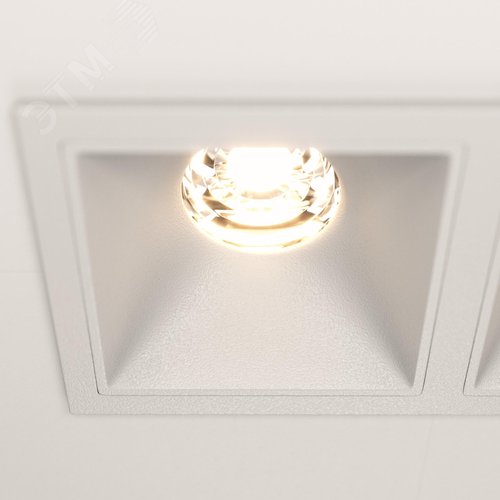 Светильник встраиваемый Downlight Alfa LED 3000K 2x10Вт 36 град IP20 CRI90 Белый двойной квадрат 52х126х65мм 1000Лм - фото 3