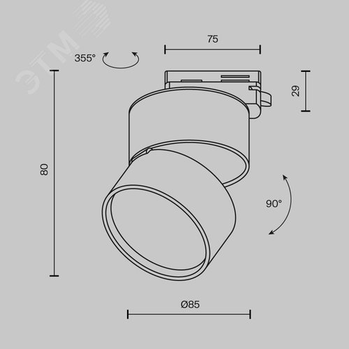 Светильник трековый Onda Unity 3000K 12Вт 120 град - фото 4